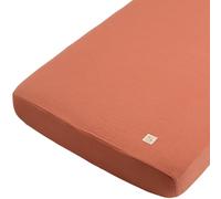 Sauthon Drap housse bébé coton bio Uni Pétale rouge 60 x 120 cm