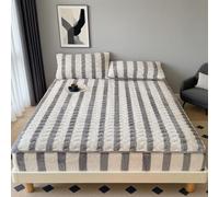 Drap-housse en polaire arctique pour grand lit, épais avec poches profondes, housse de matelas chaude et confortable pour une protection ultime du couvre-lit