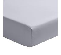 Drap-Housse en Satin de Coton, Palazzo, Argent, 90x200 cm, Essix