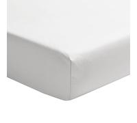 Drap-Housse en Satin de Coton, Palazzo, Blanc, 80x200 cm, Essix
