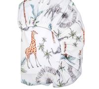 Drap-housse en satin de coton safari safari, vert, gris, blanc 90X200
