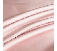 Drap-Housse en Soie de mûrier Naturel aux Quatre Coins avec Bande élastique, Drap-Housse de Couleur Unie, Rose Clair, 140 x 200 x 25 cm