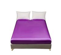Drap-Housse en Soie Drap-Housse en Satin de Soie - Drap lit for Simple/Double/Queen/King Size, Drap Dessous Ultra Doux(Color 1,Twin99x190x30cm 1pc)
