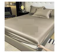 Drap-Housse en Soie Drap-Housse en Soie de mûrier, Housse Matelas, draps lit for Queen et King Size(Color 8,150x190x25cm)