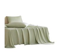 Drap-Housse en Soie Parure de lit en Soie 4/6 pièces, Ensemble literie Ultra Doux et Soyeux, draps-Housses taies d'oreiller for Double, King Size Queen(Color 1,US Twin-XL Size 4pcs)