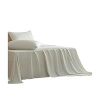 Drap-Housse en Soie Parure de lit en Soie 4/6 pièces, Ensemble literie Ultra Doux et Soyeux, draps-Housses taies d'oreiller for Double, King Size Queen(Color 3,Twin-XL Size 4pcs)