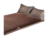 Drap-Housse en Soie Parure de lit en Soie, Drap-Housse, Drap Plat, taie d'oreiller, Double, Queen Size, King, Soyeux(Color 8,King Size 6pcs)