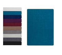 Drap-housse en tissu éponge Hometex Premium Textiles 140 - 160 x 200 cm, Housse de couette 80 % coton - 20 % polyester, Ultra doux et chaud, Matelas jusqu'à 23-25 cm, OEKO-TEX MADE IN GREEN, Bleu
