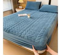 Drap-housse en velours de luxe pour grand lit/king size, housse de matelas antidérapante et lavable, protecteur en peluche douce, couvre-lit toutes saisons, 120 x 200 cm