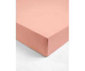Drap-housse enfant en jersey extensible uni couleur vieux rose 90X190