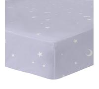 Drap housse enfant imprimé 100% Coton - DISNEY STITCH HAPPY - Violet - 90x190/200cm