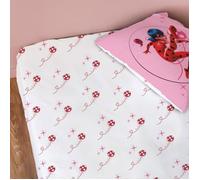 Miraculous Ladybug Shadow Drap Housse Enfant Fille 90x190 cm | 100% Coton | Oeko-TEX | Blanc