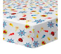 Drap housse enfant imprimé 100% Coton - SPIDERMAN AVENGER - Blanc - 90x190/200cm