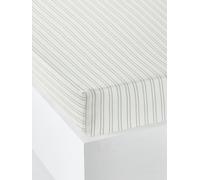 Drap-housse enfant JUNGLE PARADISE ivoire rayé 90X200