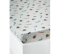 Drap-housse enfant MA CABANE bleu 90X140