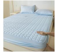 Drap Housse, Entretien Facile Drap-Housse Coton 2 Personnes, Respirant Protege Matelas, Lavable en Machine, Rétrécissement, Ne Se Décolore Pas, pour lit Simple, Double,Sky Blue,200 * 200cm