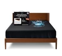Drap-Housse Extreme Queen Noir 100% imperméable, sans Danger pour Les Produits de Massage à Base d'huile et de d'eau, hypoallergénique, Silencieux, Lavable en Machine, Poche Profonde de 35 cm