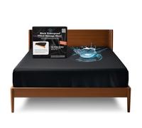 Drap-housse Extreme Super King noir 100% imperméable, sans danger pour les produits de massage à base d'huile et de d'eau, hypoallergénique, silencieux, lavable en machine, poche profonde de 35 cm