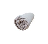 Drap housse flanelle bonnet 30 cm 140x190 Nougat Tradilinge
