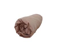 Drap housse flanelle bonnet 30 cm 90x200 Noisette Tradilinge