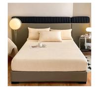 Drap Housse Flanelle Drap-Housse en Flanelle Doux et Confortable, Couvre-lit élastique, Housse de Matelas, protège-lit, Tissu Velours Chaud for l'hiver Drap Housse(Color5,140x190x25cm 1pc)