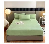 Drap Housse Flanelle Drap-Housse en Flanelle Doux et Confortable, Couvre-lit élastique, Housse de Matelas, protège-lit, Tissu Velours Chaud for l'hiver Drap Housse(Color10,160x200x25cm 1pc)