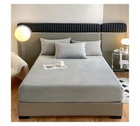 Drap Housse Flanelle Drap-Housse en Flanelle Doux et Confortable, Couvre-lit élastique, Housse de Matelas, protège-lit, Tissu Velours Chaud for l'hiver Drap Housse(Color8,160x200x25cm 1pc)