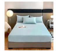 Drap Housse Flanelle Drap-Housse en Flanelle Doux et Confortable, Couvre-lit élastique, Housse de Matelas, protège-lit, Tissu Velours Chaud for l'hiver Drap Housse(Color9,150x200x25cm 1pc)