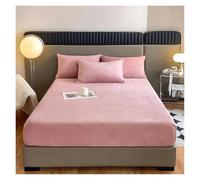 Drap Housse Flanelle Drap-Housse en Flanelle Doux et Confortable, Couvre-lit élastique, Housse de Matelas, protège-lit, Tissu Velours Chaud for l'hiver Drap Housse(Color2,160x200x25cm 1pc)