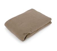 Drap housse flanelle unie 140x190 cm 100% coton WALES marron Noisette