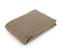 Drap housse flanelle unie 90x200 cm 100% coton WALES marron Noisette