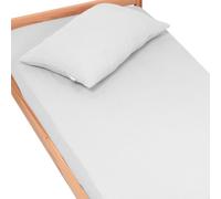 Drap housse gaze de coton uni gris