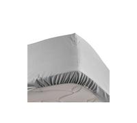 Drap housse gris 180 x 200 cm en percale bonnet de 30 cm Douceur d'Intérieur Gris