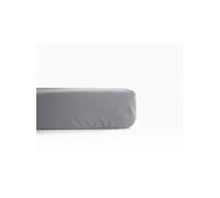 Drap housse gris 80x200 cm percale - ac deco
