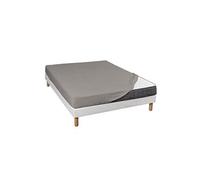 Drap housse gris jersey coton Lycra Tencel 140x220