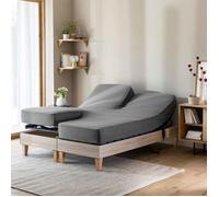 Drap housse gris souris TPR jersey extensible 2x80x200