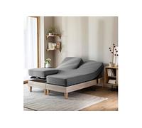 Terre de Nuit - Drap Housse Gris Souris TPR Jersey Extensible 2x90x200 - - Anthracite - Uni