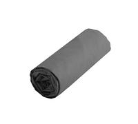 Drap housse gris uni en coton - 90 x 190 cm