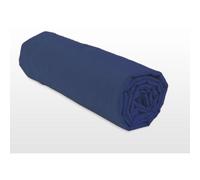 Drap Housse - HOME LINGE PASSION - Bleu Foncé - 160x200 cm + 30 cm - 100% Coton 57 fils