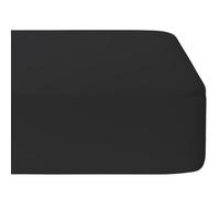 Drap Housse I 100% Coton - 57 Fils I Certifié Oeko Tex I 4 Coins élastiques I (Noir, 140 x 200 cm)