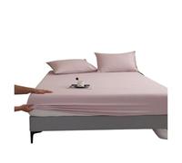 Drap-housse imperméable brossé avec élastique pour lit simple/grand lit/king size, violet doux pour la peau et respirant (couleur 01, 180 x 200 x 25 cm, 1 pièce)