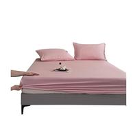 Drap-housse imperméable brossé avec élastique pour lit simple/grand lit/king size, violet doux pour la peau et respirant (couleur 07, 180 x 220 x 25 cm, 1 pièce)