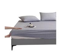 Drap-housse imperméable brossé avec élastique pour lit simple/grand lit/king size, violet doux pour la peau et respirant (couleur 03, 200 x 220 x 25 cm, 1 pièce)