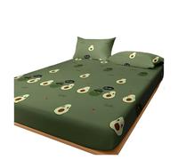 Drap Housse Imprimé 1 Drap-Housse Mat imprimé poupée d'avocat Mignon de Dessin animé, Couvre-lit Chambre à Coucher, literie (Hors taies d'oreiller)(71x132cm)