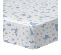 Drap-housse Imprimé 100% Coton, Disney Frozen 2 Trio Blanc 90X190