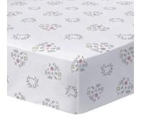 Drap-housse Imprimé 100% Coton, Disney Home Les Aristochats Champêtre Blanc 90X190