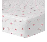 Harry Potter Fly Drap Housse Imprimé Enfant | 100% Coton | Oeko-TEX | Drap Housse 1 Personne 90x190 cm | Blanc