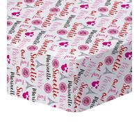 Drap Housse Imprimé 100% Coton, Miraculous Heroine Rouge 90X190