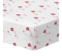 Miraculous Ladybug Shadow Drap Housse Enfant Fille 90x190 cm | 100% Coton | Oeko-TEX | Blanc