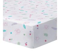 Drap-housse Imprimé 100% Coton, Pat Patrouille Paradise Blanc 90X190